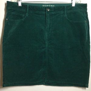 Sonoma Corduroy Skirts Size 14 Set of 3  Pine Green Maroon Gray